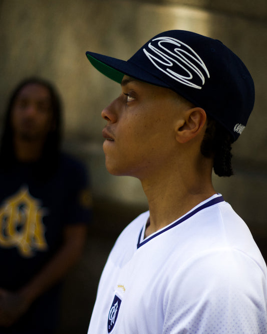 "THE S" BLUE NAVY FITTED CAP