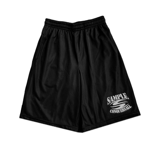 "SPIKE LOGO " BLACK MESH SHORTS
